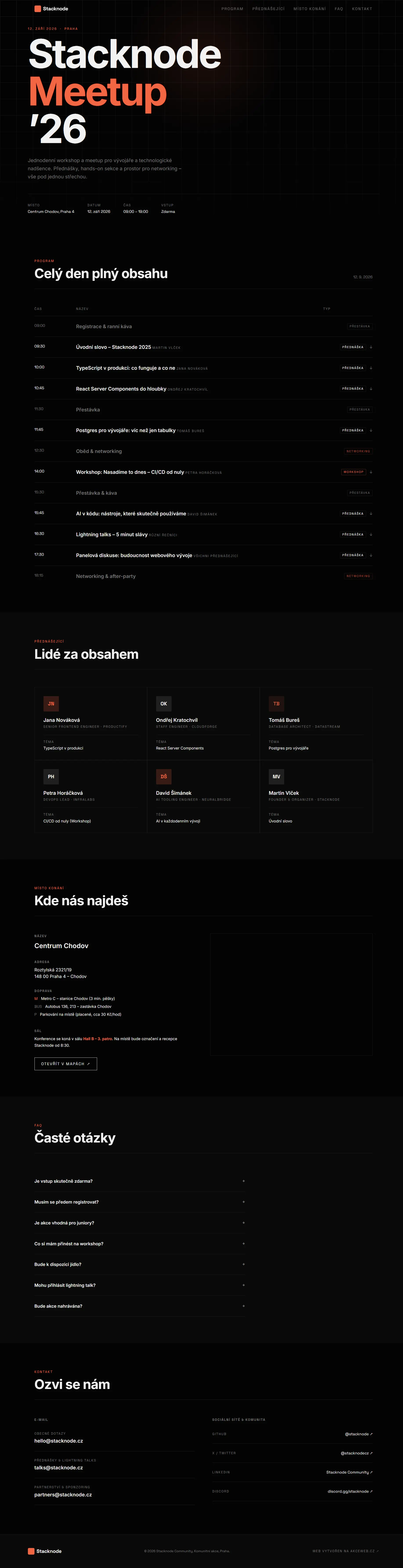 Stacknode Meetup – ukázka šablony